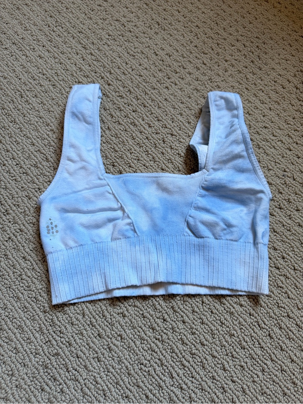 FP Movement by Free People Pale Blue Seamless Ribbed Sports Bralette